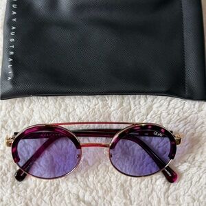Quay Australia come Around Purple Sunglasses
